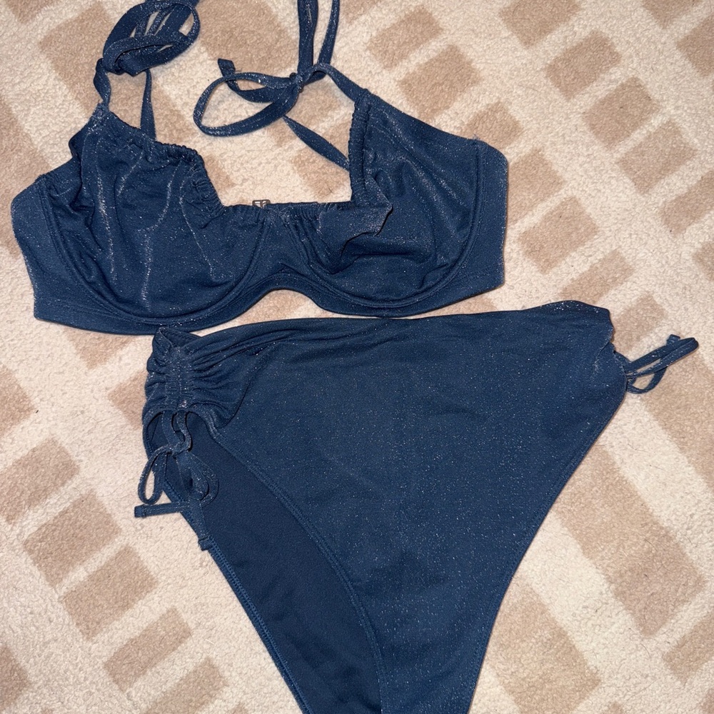 Abercrombie high waisted sparkle bikini